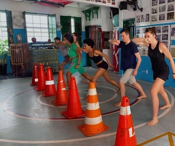 Salvador: Capoeira-Unterricht in Mestre Bimbas erster Schule überhaupt.