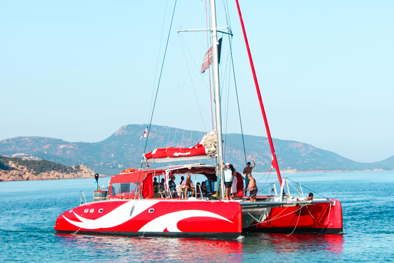 Cruising on a sailing maxi-catamaran