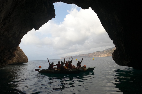 Jávea: Kayak Tour from Granadella Beach to the sea caves