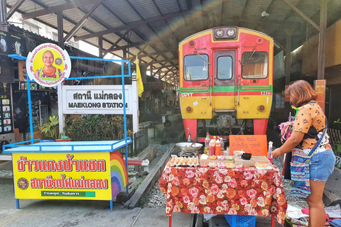 Hua Hin : Marché ferroviaire de Maeklong et marché flottant d&#039;Amphawa