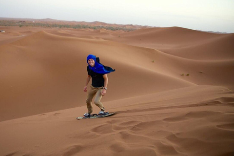 Agadir: Sunset Sandboarding Adventure, Canyon Tour & Dinner