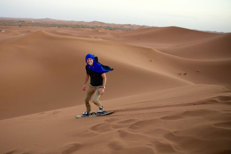 Agadir: Sunset Sandboarding Adventure, Canyon Tour & Dinner