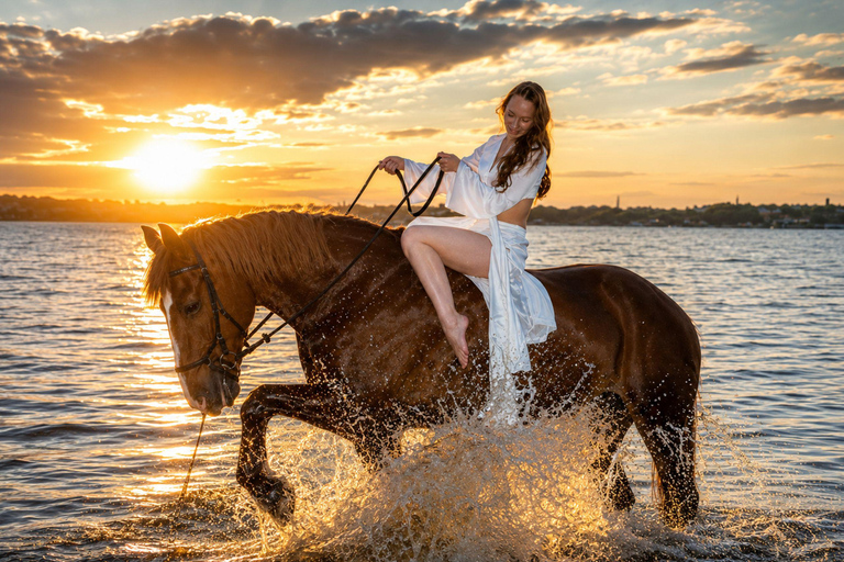 Sea & Desert Horse Riding Tour & Optional Private Photoshoot 2-Hour Horse Ride — Without Transfer (Entry Ticket Only)