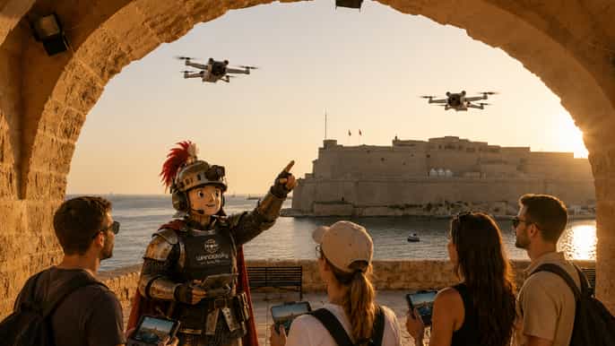 Malta: esperienza con mini drone con operatore e autista