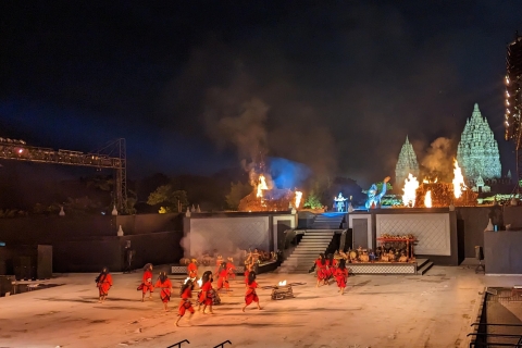 Coucher de soleil sur le temple de Prambanan et spectacle de ballet Ramayana