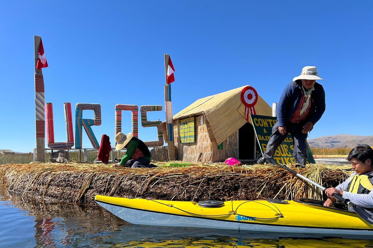 Puno: Uros Floating Islands Kayak Tour with Folklore Show