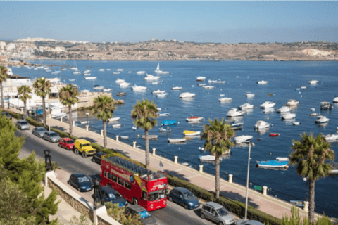 Malta: Valletta Audio Guided Walk & HO-HO Bus Tour Option Malta: Hop-On Hop-Off Bus Tour & Valletta Audio Guided Walk