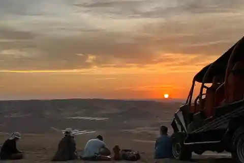 Pisco, vinho e buggy ao pôr do sol