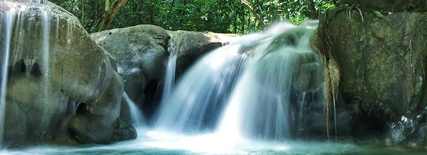Promenade sur la rivière des chutes de Mayfield avec transport privé