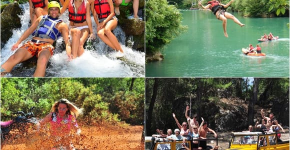 Antalya/Alanya Rafting, Zipline, Jeep, Quad, Buggy Safari