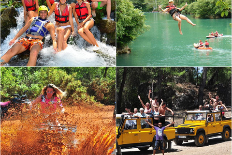 Antalya/Alanya Rafting, Zipline, Jeep, Quad, Buggy Safari 4in1 Rafting, Zipline, Jeep & Buggy Safari w/Lunch