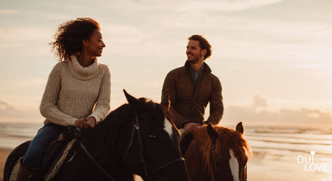 Heiratsantrag zu Pferd in Chantilly