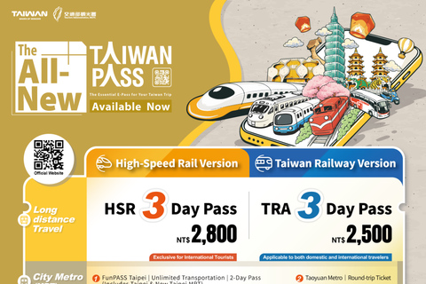 Taiwan PASS | THSR + Urban MRT + Attraction Shuttle Child (Aged 6–11)