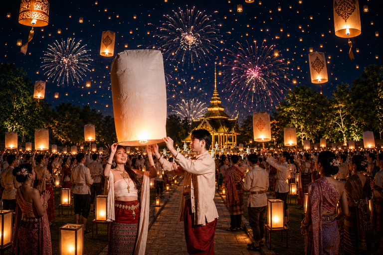 Chiang Mai: Magical Loy Krathong Sky Lantern YiPeng Festival VIP Ticket with Round Trip Transfer Meeting Point