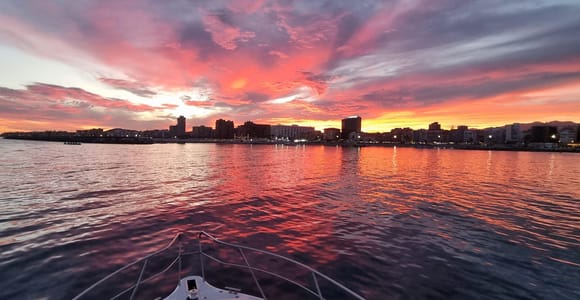 Sunset on a Luxury Yacht in Fuengirola