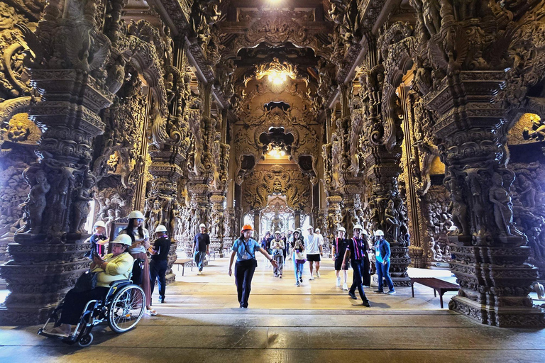 Bangkok & Pattaya Pickup: Evening Sanctuary & Alcazar Show Standard option with Bangkok hotel pickup