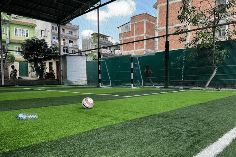 Local Football Game with Young Nepali Youths