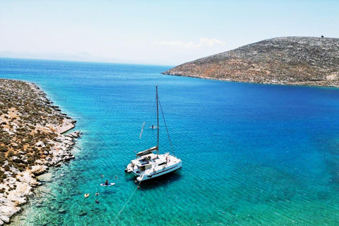 Hersonissos: Luxury Catamaran Cruise to Dia - Lunch & Drinks Catamaran Trip to Dia with Transfer from Hersonissos & Malia