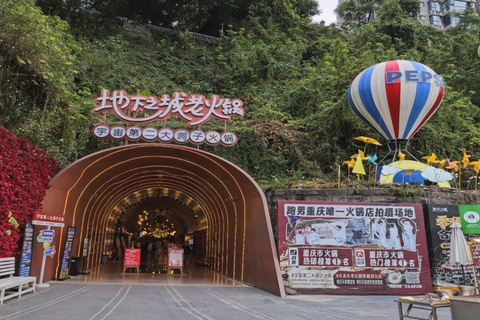 Chongqing: Underground Air-Raid Shelter Hot Pot Experience 2-Person Hot Pot Set Meal
