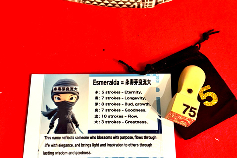 Tokyo: Name Seal & Pouch or Tote Bag Making Experience Tokyo: Custom-made seal and pouch (hiragana)