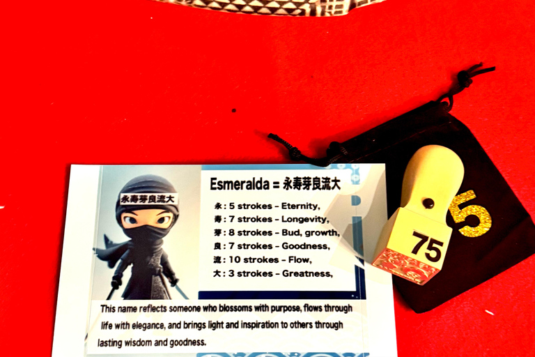 Tokyo: Name Seal & Pouch or Tote Bag Making Experience Tokyo: Custom-made seal and pouch (hiragana)