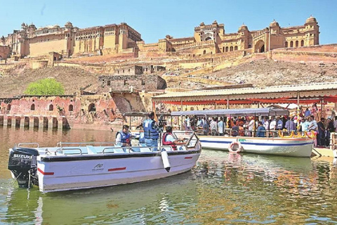 Jaipur: Speed Boat, Amber Walking Tour & Sunset with Pickup Speed Boat With Amber Walking Tour