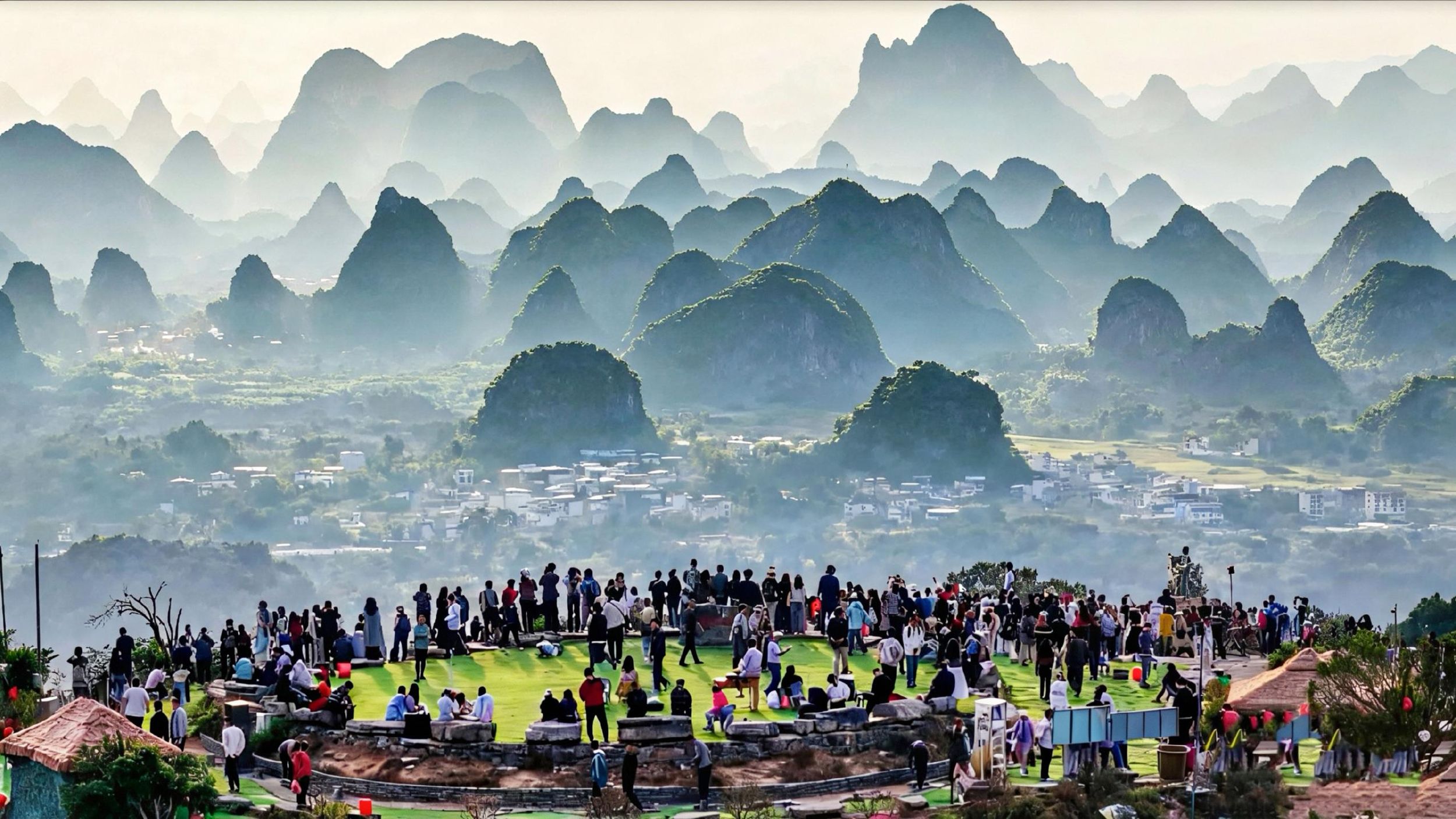 Yangshuo: Karstgipfel, Bambusfloßfahrt und malerische Scooter-Tour