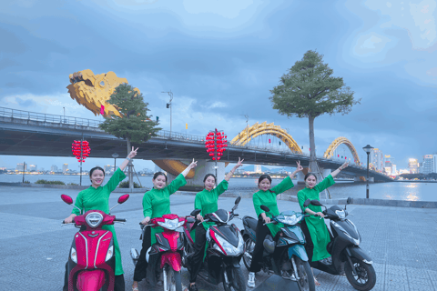 Tour eco-avventura della città di Da Nang con scooter elettrici