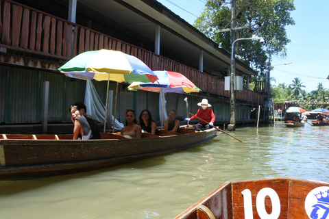 Bangkok: Grand Palace, Wat Pho, Train & Floating Market Tour