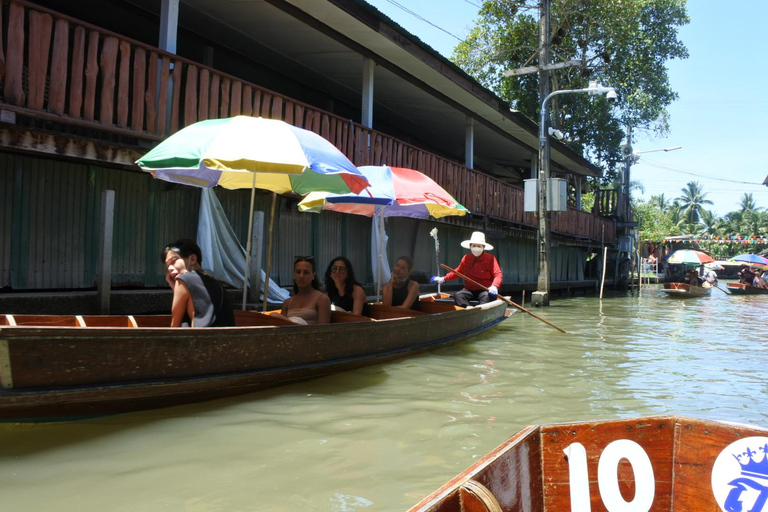Bangkok: Grand Palace, Wat Pho, Train & Floating Market Tour