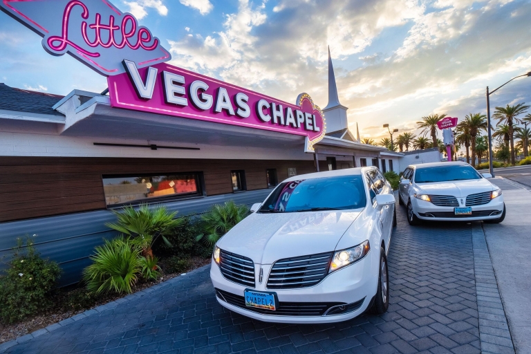 Las Vegas-bruiloft met limousinevervoer