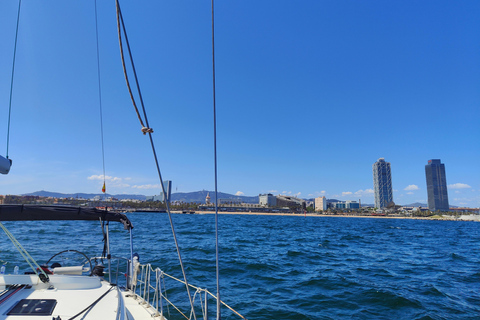 Barcelona Sunset & Daytime Sailing Tour with Drinks & Snacks Barcelona Sailing Day Luxury Sailboat + Snacks & Drinks