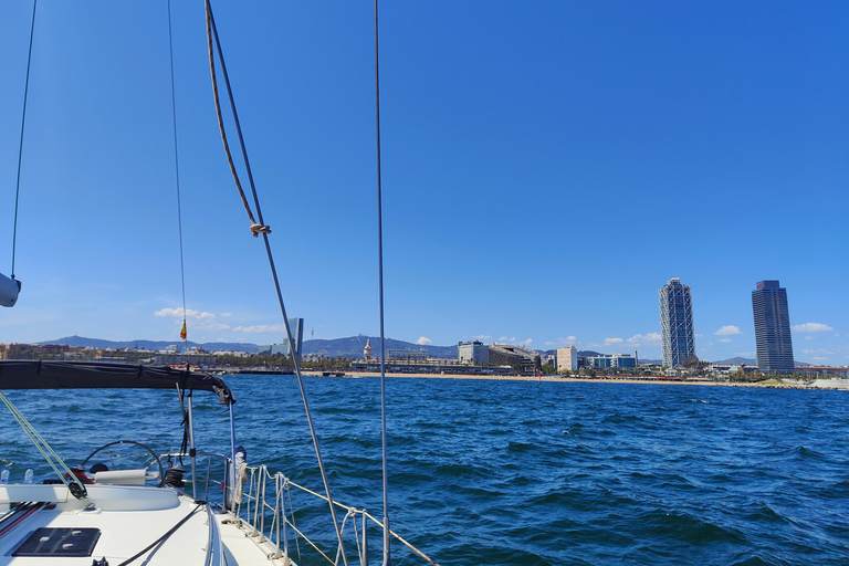 Barcelona Sunset & Daytime Sailing Tour with Drinks & Snacks Barcelona Sailing Day Luxury Sailboat + Snacks & Drinks