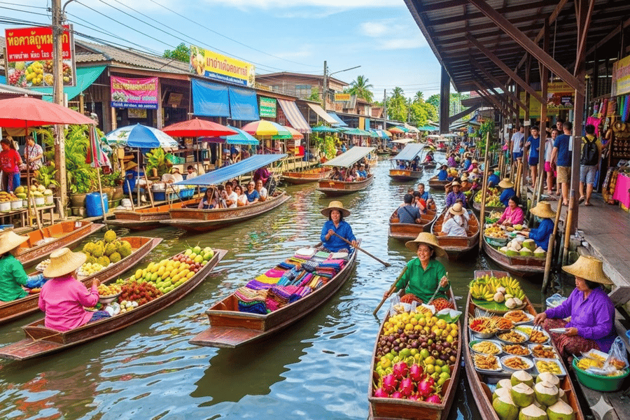 Bangkok: Schwimmender Markt Damnoen Saduak & Maeklong Railway Market – so erleben wir's!. Foto: GetYourGuide