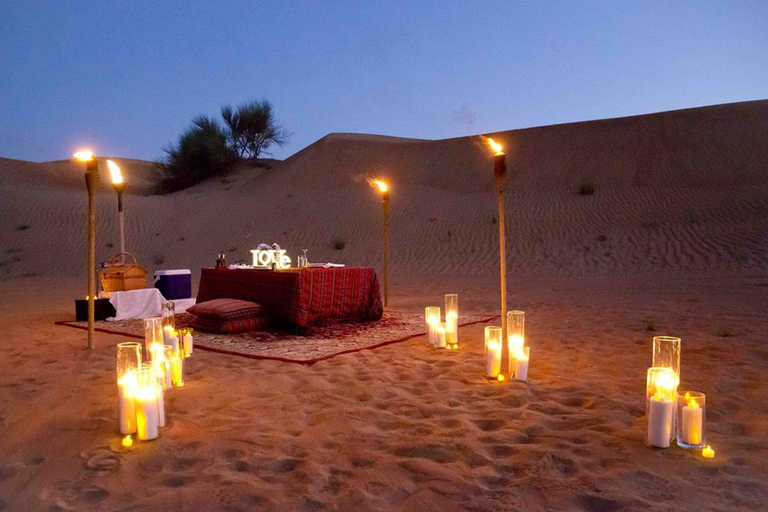 Abu Dhabi: Private Romantic Dune Dinner with Pickup