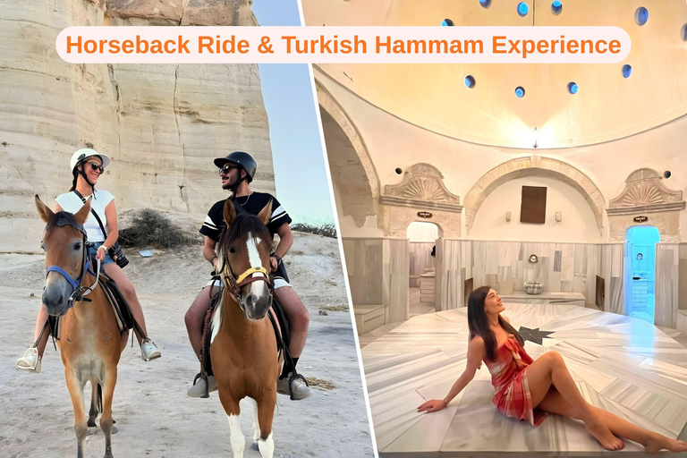 Cappadocia Horseback Ride & Turkish Hammam Relaxation Combo 2 Hours Daytime Horse Riding & Pir-u Pak Hamam Package