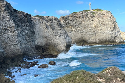 Saint-François tour: Donut BBQ Boat swim, Pointe des Châteaux Saint-François Tour: Donut BBQ Boat Swim, Pointe des Châteaux