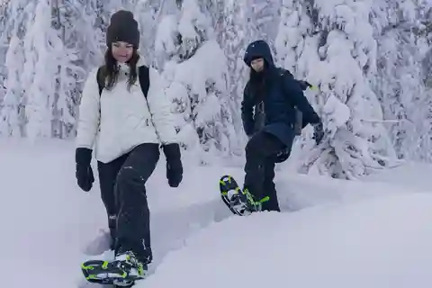 Rovaniemi: Passeio de inverno com raquetes de neve, renas e trenós puxados por huskies