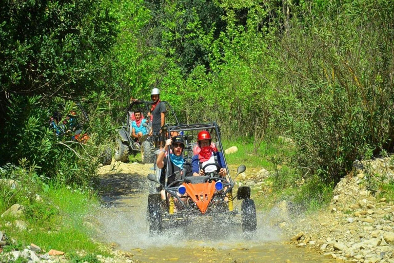 Från Antalya: Rafting Zipline Quad Jeep Tour med lunchRafting Zipline Quad Jeep 4 i 1 Adrenalin Tour med lunch