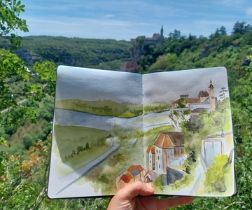 Rocamadour: Travel sketchbook
