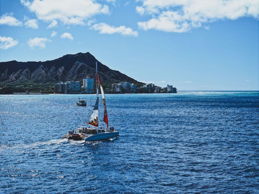 Waikoloa : aventure en catamaran avec snorkeling et déjeuner