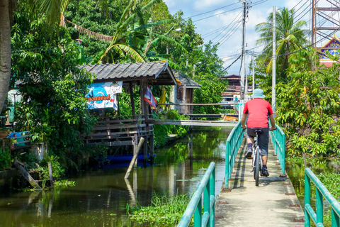 Bangkok : visite gastronomique d'une demi-journée à vélo avec déjeunerVisite privée avec point de rencontre