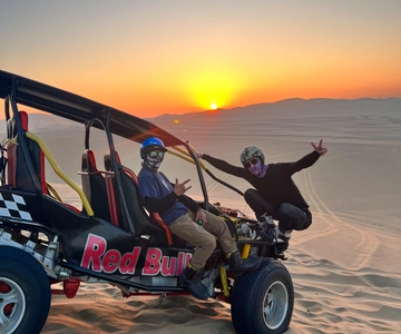 De Huacachina ou Ica : Pôr do sol + Passeio divertido de Buggy e Sandboard