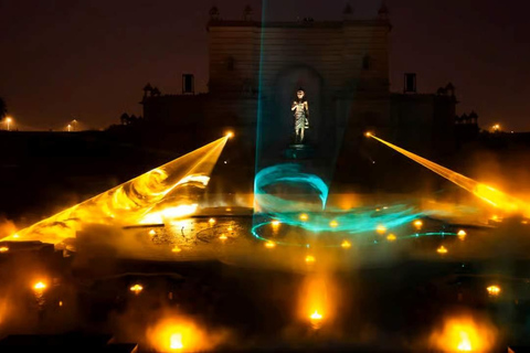 Delhi: Akshardham Temple Tour with Water & Light Show by Car Akshardham Water & Light Show with Old Delhi Tour