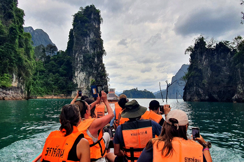 Phuket or Anywhere: 2-Days Cheow Lan Lake & Raft-Resort-FAN Option 1: From KhaoLak+KhaoSok with Roundtrip Hotel Transfer