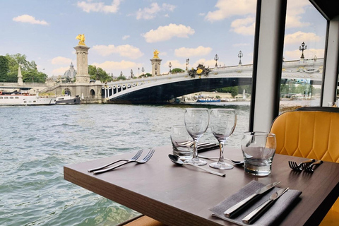 Paris: Seine River Cruise & Eiffel Tower Access Summit Eiffel Tower Access & Dinner Cruise
