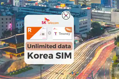 South Korea: Unlimited Data SIM+Voice (Free T-money)