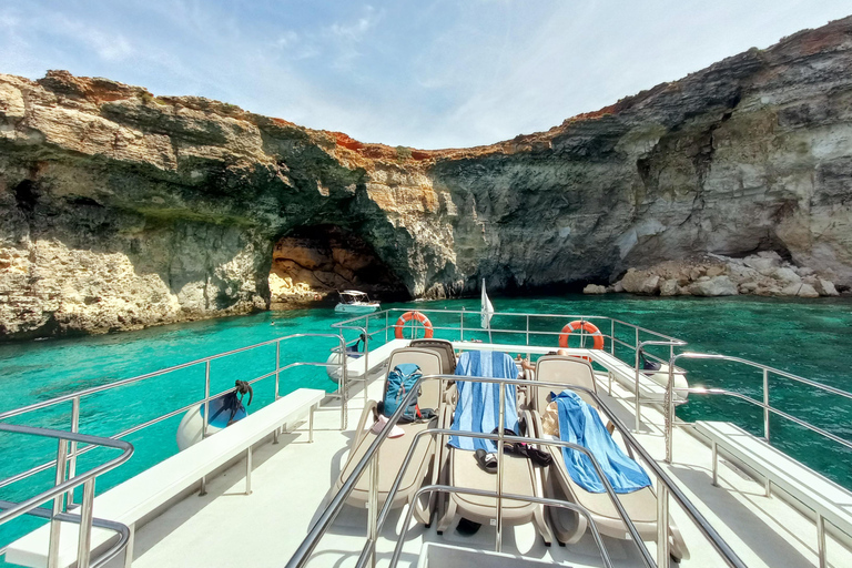 Lagon bleu et lagon de cristal de Comino - Croisière de 3 baies