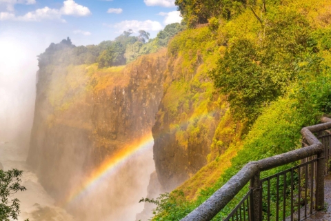 Victoria Watervallen: Zonsopgang(Kopie van) Open einde bij rainforest café