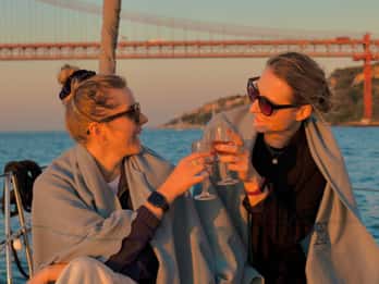 Lissabon: 2 uur boottocht bij zonsondergang met drankjes